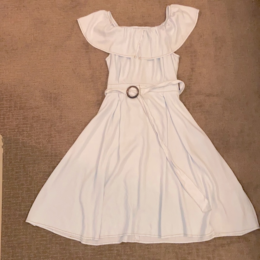 Light Blue Short Sleeve Dress